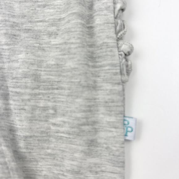 Posh Peanut Gray Ruffle Romper - Picture 2 of 5